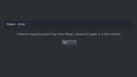 “Failed To Request Product Key from Steam” Error