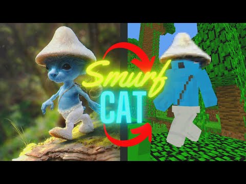 How to make SMURF CAT as a minecraft skin!