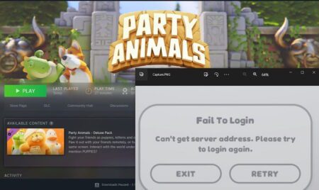 redeem code network error in party animals